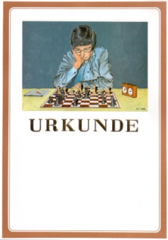 Urkunde Schachspieler